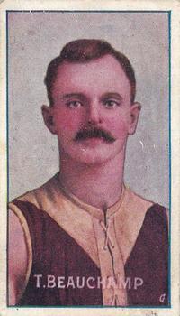 1907-08 Sniders and Abrahams Australian Footballers - Victorian League Players Series D #NNO Tammy Beauchamp Front